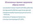 10 основных правил здорового образа жизни