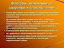 Факторы, влияющие на здоровье и благополучие