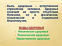 Быть здоровым - естественное стремление