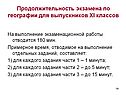 Продолжительность экзамена по географии для выпускников XI классов