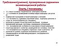 Требования (умения), проверяемые заданиями экзаменационной работы