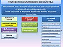 Три сектора мирового хозяйства