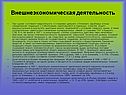 Внешнеэкономическая деятельность