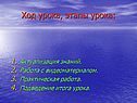 Ход урока, этапы урока: