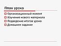 План урока