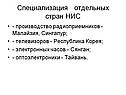 Специализация отдельных стран НИС