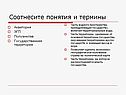 Соотнесите понятия и термины