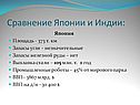 Сравнение Японии и Индии