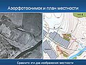 Аэорфотоснимок и план местности