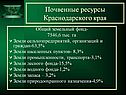Почвенные ресурсы Краснодарского края