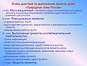 Этапы действий по выполнению проекта урока