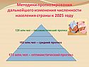 Методики прогнозирования дальнейшего изменения численности населения страны