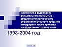 Содержание предмета география