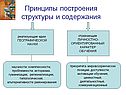 Принципы построения структуры и содержания