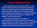Темпы урбанизации