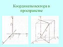 Координаты вектора