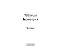 Таблицы Геометрия
