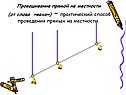 Провешивание прямой на местности