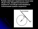 Прямая, имеющая с окружностью только одну общую точку