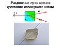 Раздвоение луча света в кристалле исландского шпата