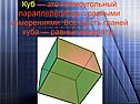 Куб — это прямоугольный параллелепипед с равными измерениями