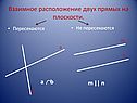 Взаимное расположение двух прямых на плоскости