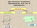 Плоскости называются параллельными, если они не пересекаются
