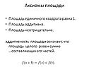 Аксиомы площади