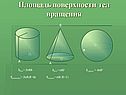 Площадь поверхности тел вращения