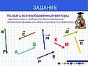 Назвать все изображенные векторы