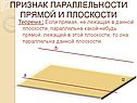 Признак параллельности прямой и плоскости