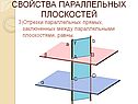 Свойства параллельных плоскостей