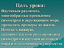 Цель урока: Научиться различать многообразные проявления симметрии в
