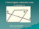Симметрия относительно плоскости