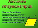Аксиомы стереометрии