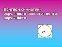 Центром симметрии окружности является центр окружности