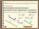 Противоположно направленные вектора