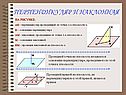 Перпендикуляр и наклонная