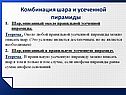 Комбинация шара и усеченной пирамиды