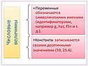 Алгоритмы работы с величинами