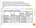 Содержимое выделенной ячейки