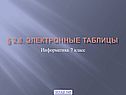 Электронные таблицы