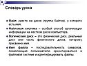 Словарь урока