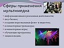 Сферы применения мультимедиа