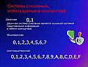 Системы счисления, используемые в компьютере