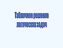 Табличное решение логических задач