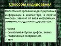 Способы кодирования