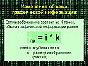 Измерение объема графической информации