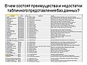 Преимущества и недостатки табличного представления баз данных