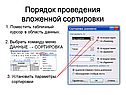 Порядок проведения вложенной сортировки